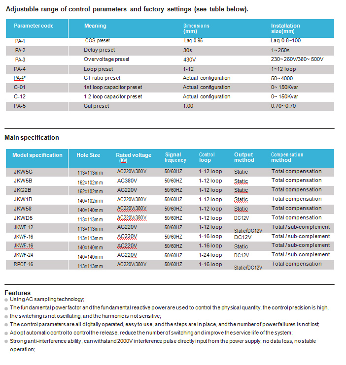 Reactive power automatic compensation controller (JKW) (图1)