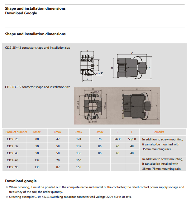  CJ19 Series Switching capacitor contactor(图4)